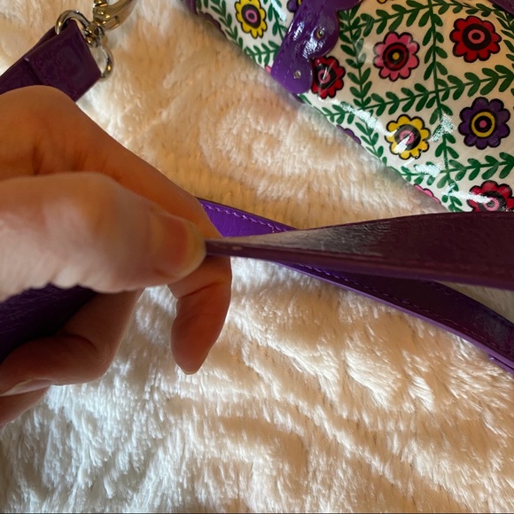 NWT Vera Bradley Viva La Vera Cross Body Frill Purse Bag Floral Purple Magnetic - Picture 7 of 13